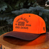 God Bless Bird Dogs | America 250 - Twill Snapback Hat - Blaze Orange/Brown Waxed