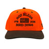 God Bless Bird Dogs | America 250 - Twill Snapback Hat - Blaze Orange/Brown Waxed