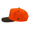 God Bless Bird Dogs | America 250 - Twill Snapback Hat - Blaze Orange/Brown Waxed