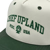 Twill Snapback Hat - Stone/Dark Green