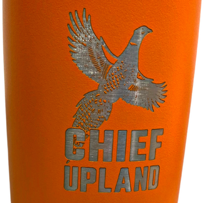 Chief Upland™ Engraved Pheasant 20 oz Tumbler - Blaze Orange