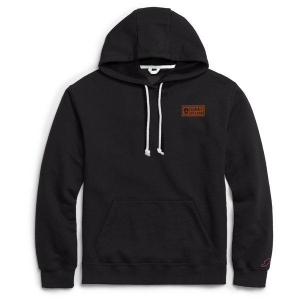 Chief Upland™ Leather Patch Hoodie - Black