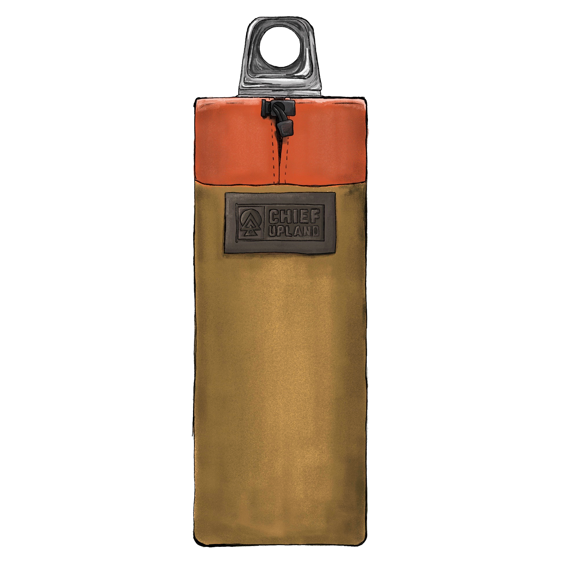 Water Bottle Pouch - Cord Lock | Blaze & Coyote Brown